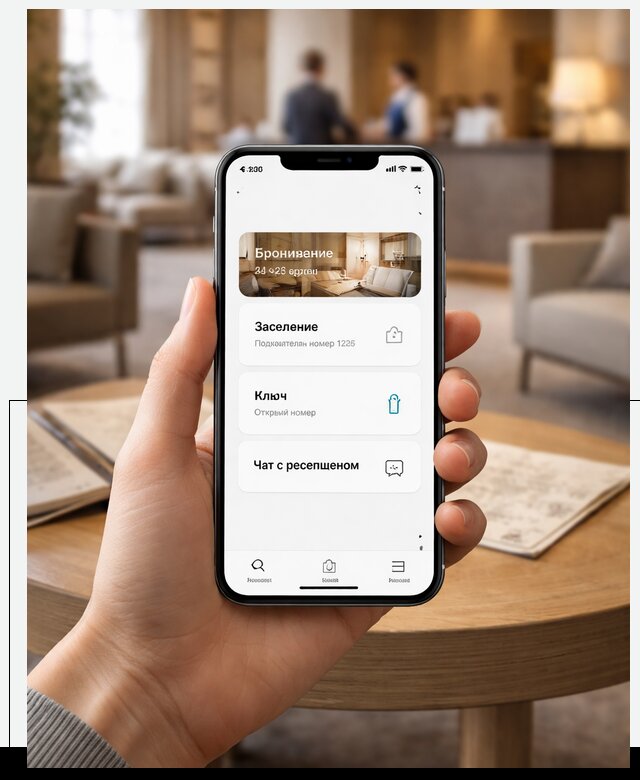 Мобильное приложение для гостей отеля в Зеленокумске, управление сервисом